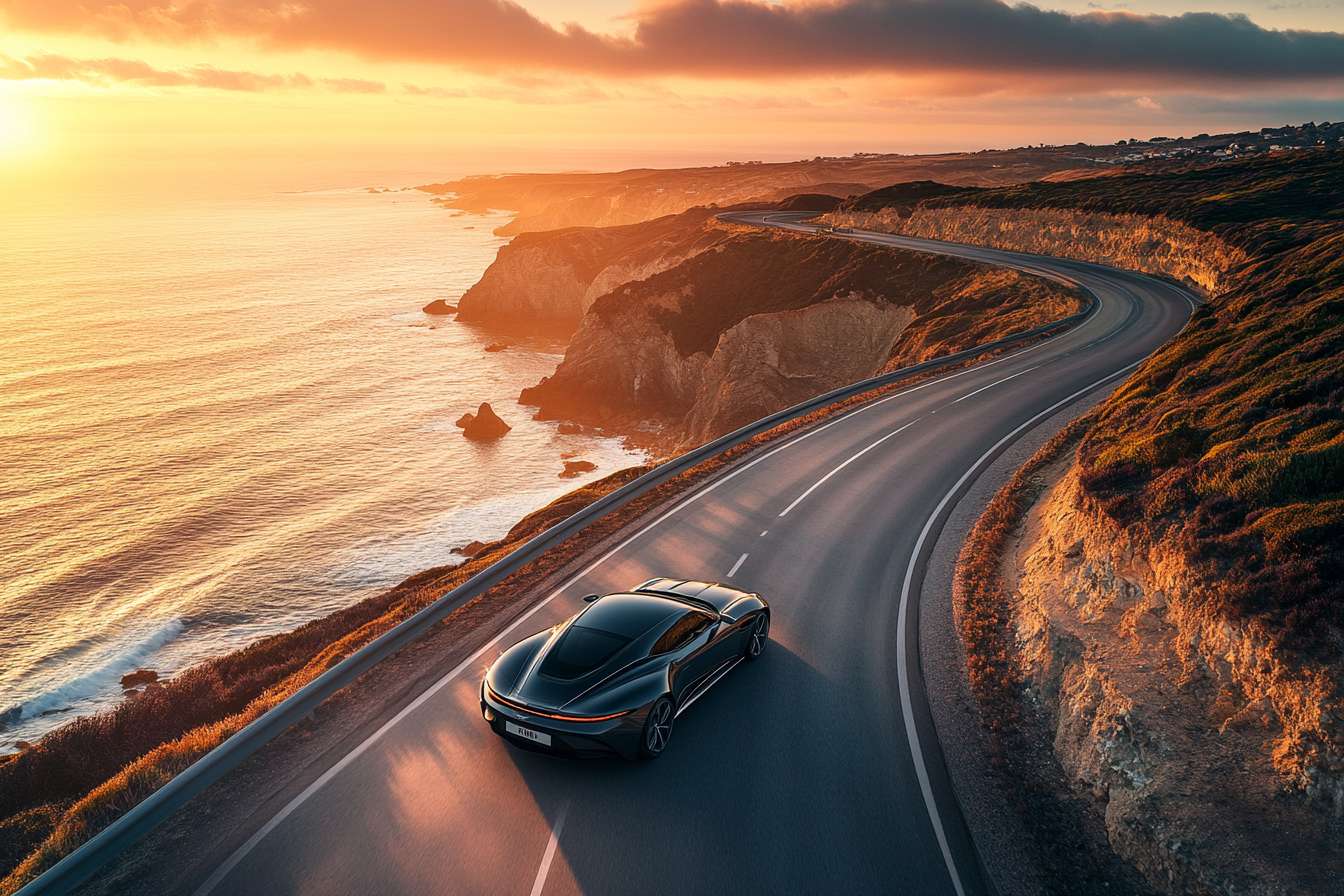een auto tijdens het reizen